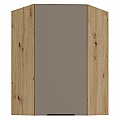 Horní rohová skříňka, sandgrau/dub artisan, FRISBO 60x60 GN-90 1F