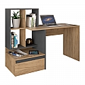 PC stůl, dub artisan/grafit, NEREO 2 NEW