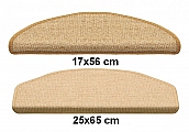 Nášlapy na schody Sisal - 292 Sisal 17 x 56 cm 015 black
