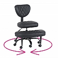 Ergonomická klekačka, černá ekokůže/černá, SAMER