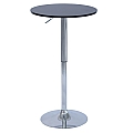 Barový stůl s nastavitelnou výškou, černá, průměr 60 cm, BRANY 3 NEW